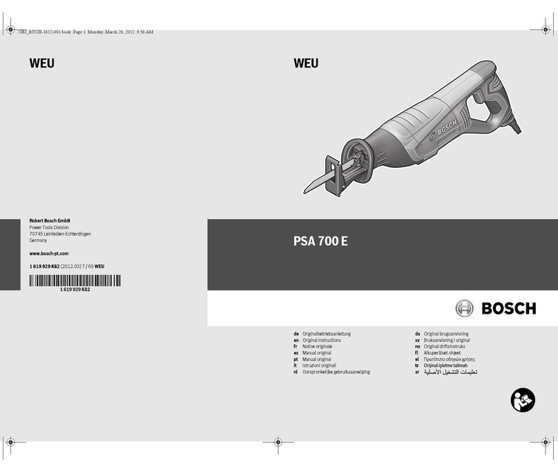 Bosch PSA 700 E User manual