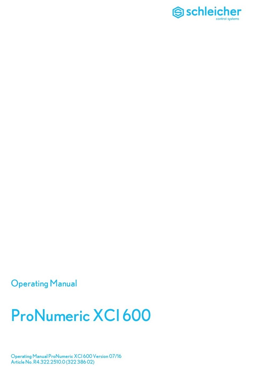 Schleicher ProNumeric XCI 600 operating manual