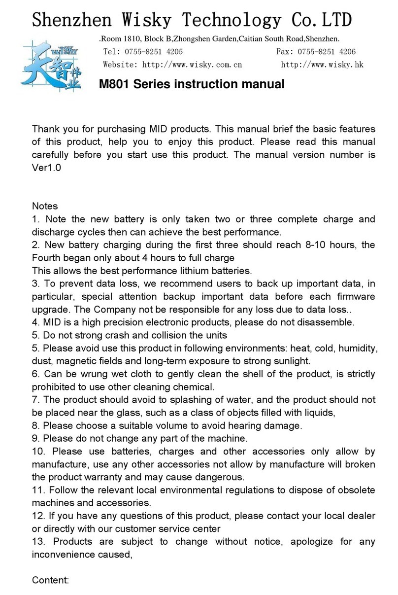 Wisky M801 Series instruction manual