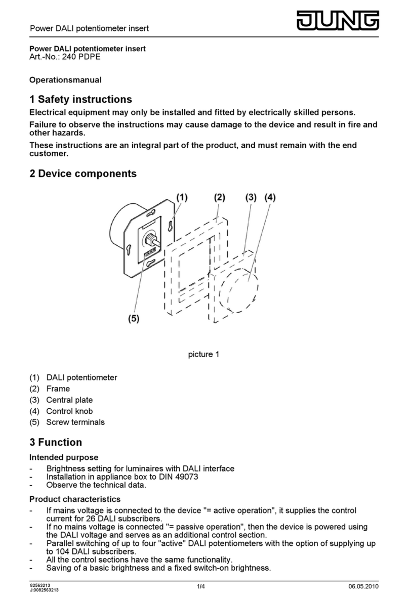 Jung DALI 240 PDPE Operation manual