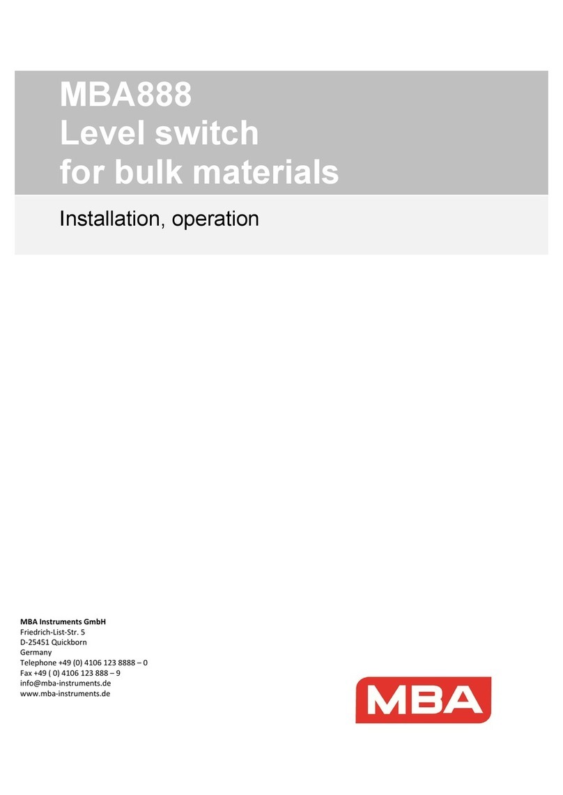 MBA Instruments MBA888 Installation & operation instructions