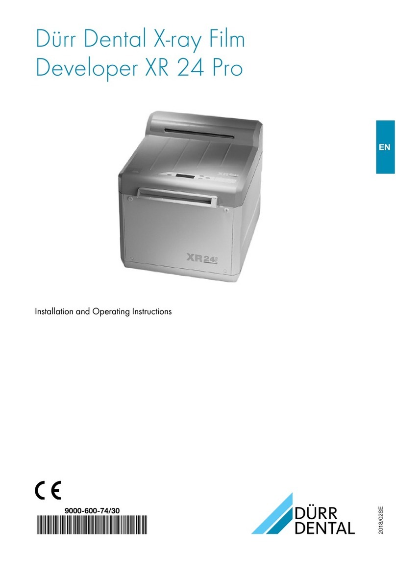 Durr Dental XR 24 Pro 1700-08 Installation and operating instructions