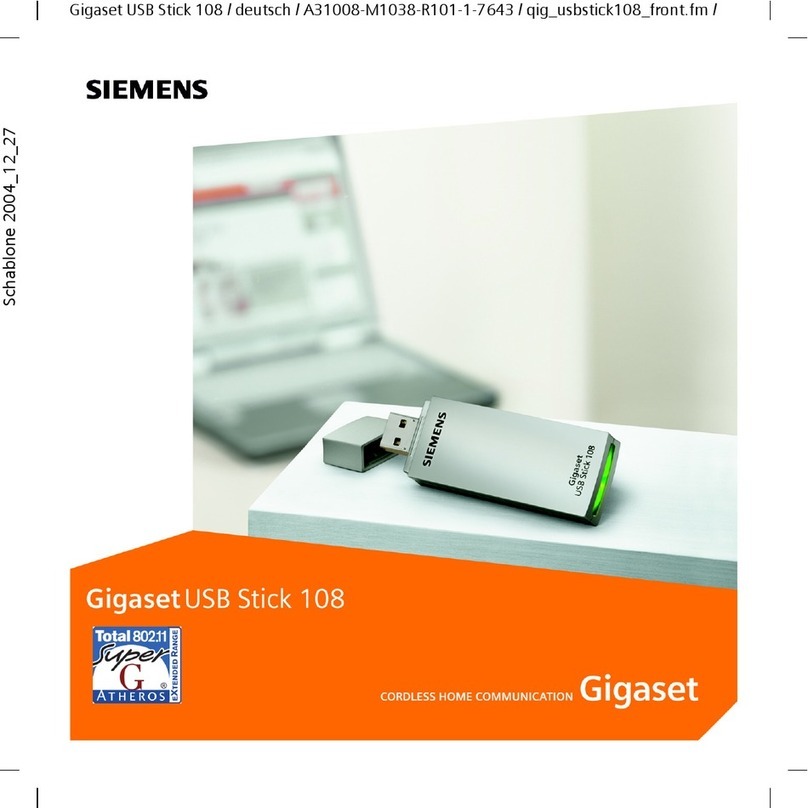 Siemens Gigaset USB Stick 108 User manual