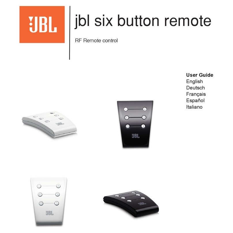 JBL Six Button Remote user guide