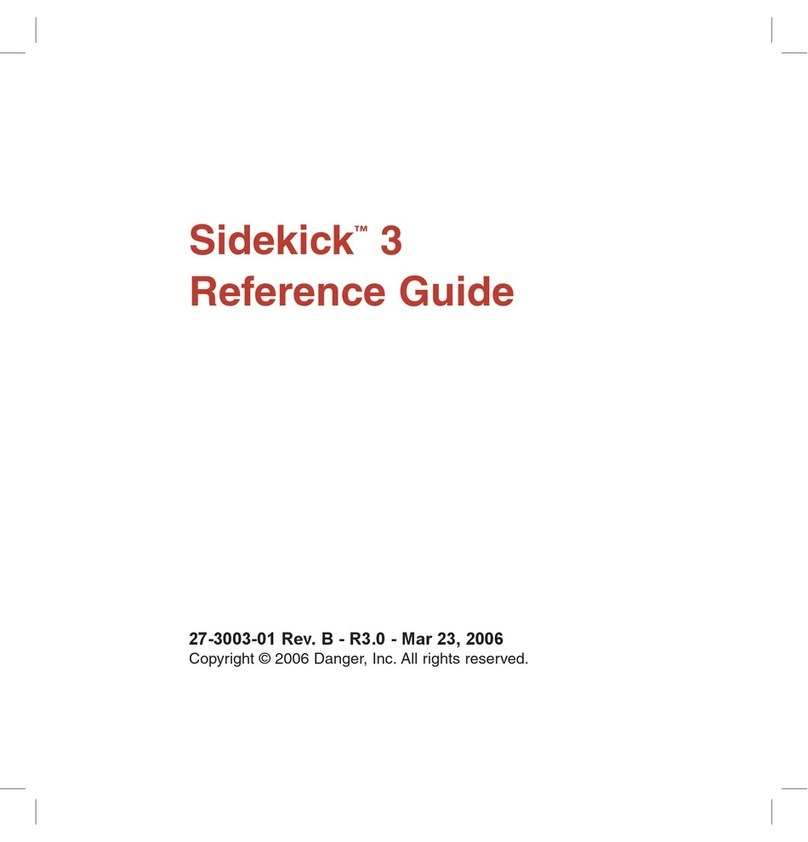 Danger Sidekick 3 User manual