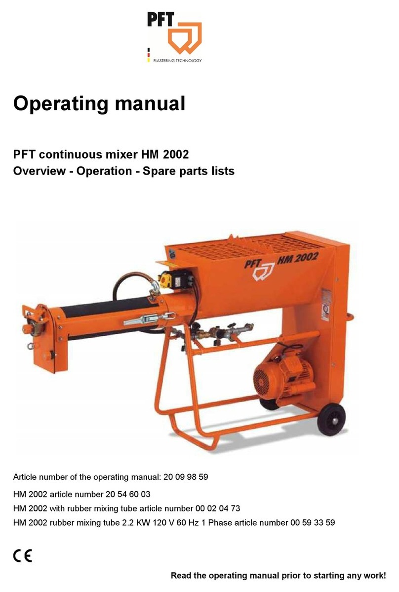 PFT HM 2002 operating manual