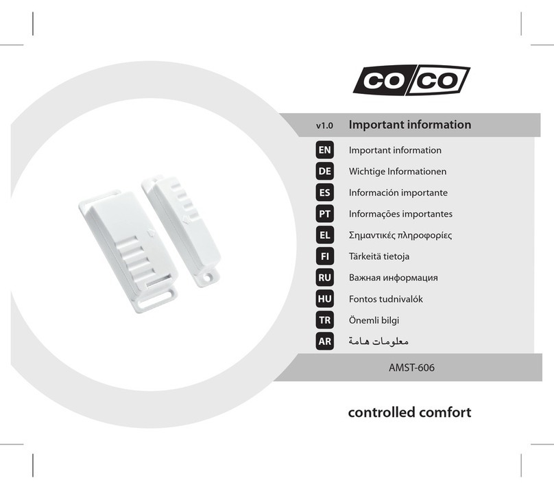 CoCo AMST-606 Important information