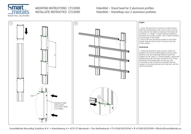 SmartMetals VideoWall 172.0090 Mounting instructions SmartMetals VideoWall 172.0090 Mounting instructions