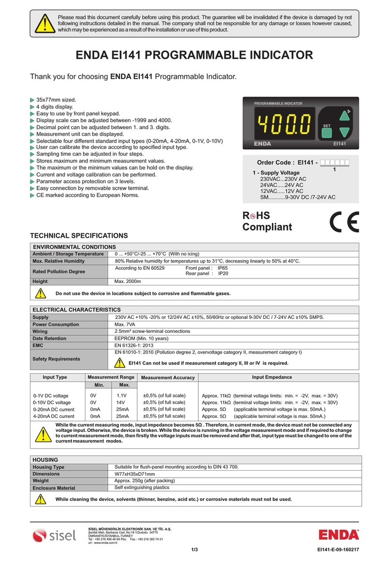 ENDA EI141 Series manual