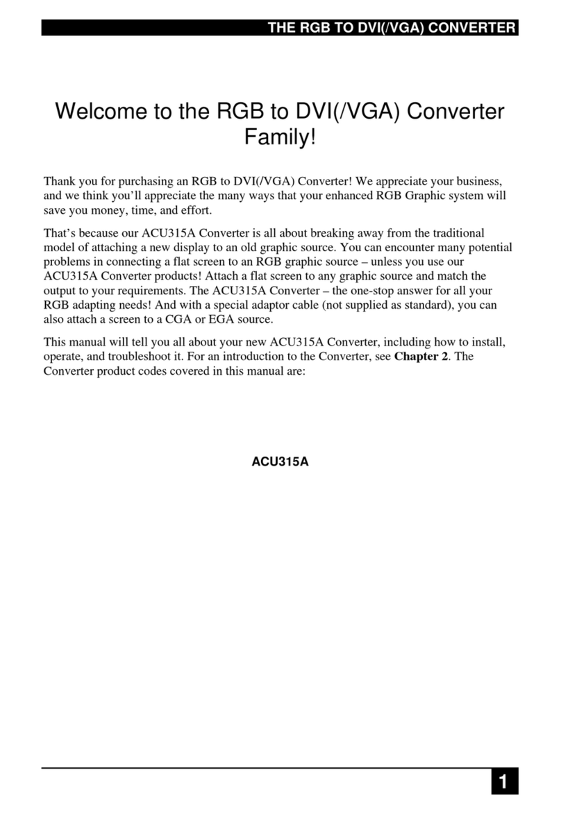 Black Box ACU315A User manual