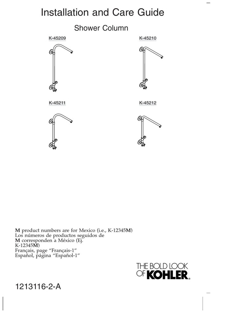 Kohler K-45210 Installation and care guide Kohler K-45210 Installation and care guide