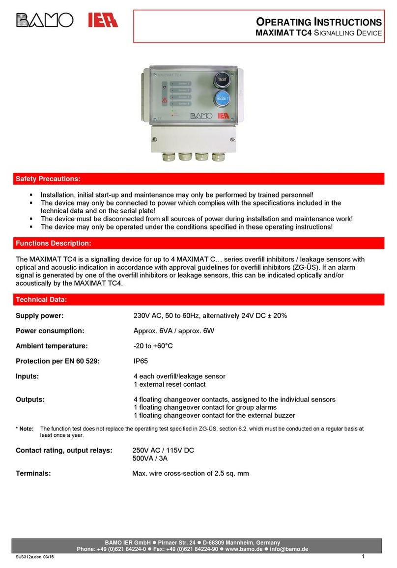 BAMO IER MAXIMAT TC4 operating instructions