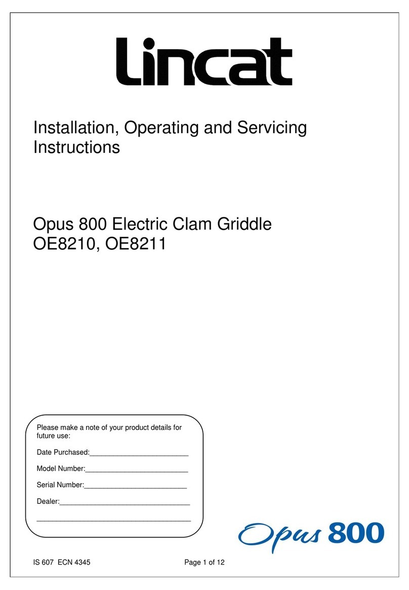 Lincat Opus 800 OE8210 Installation, operating and servicing instructions Lincat Opus 800 OE8210 Installation, operating and servicing instructions