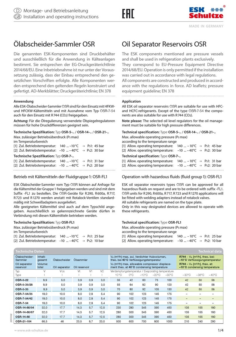 ESK OSR-5-2 Installation and operating instructions