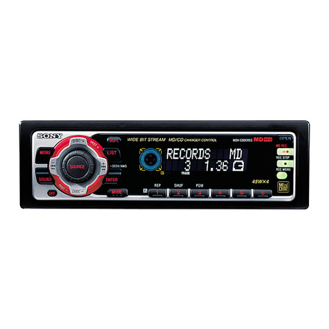 Sony MDX-C800REC User manual