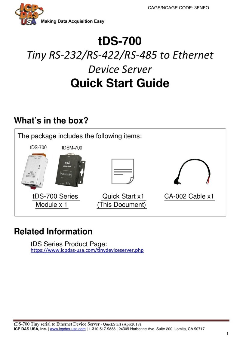 ICP DAS USA tDS-700 Series User manual