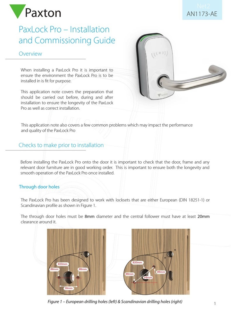Paxton PaxLock Pro User manual