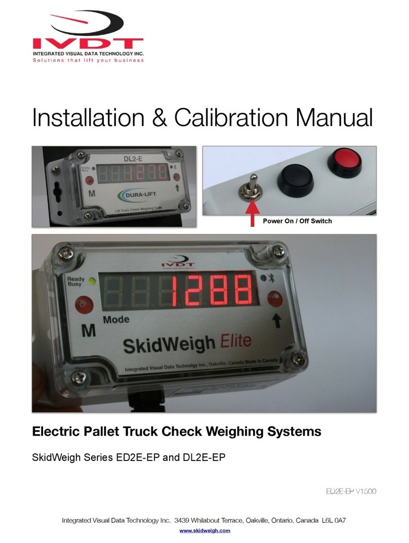 Integrated Visual Data Technology Inc. SkidWeigh ED2E-EP Series Installation & Calibration Manual