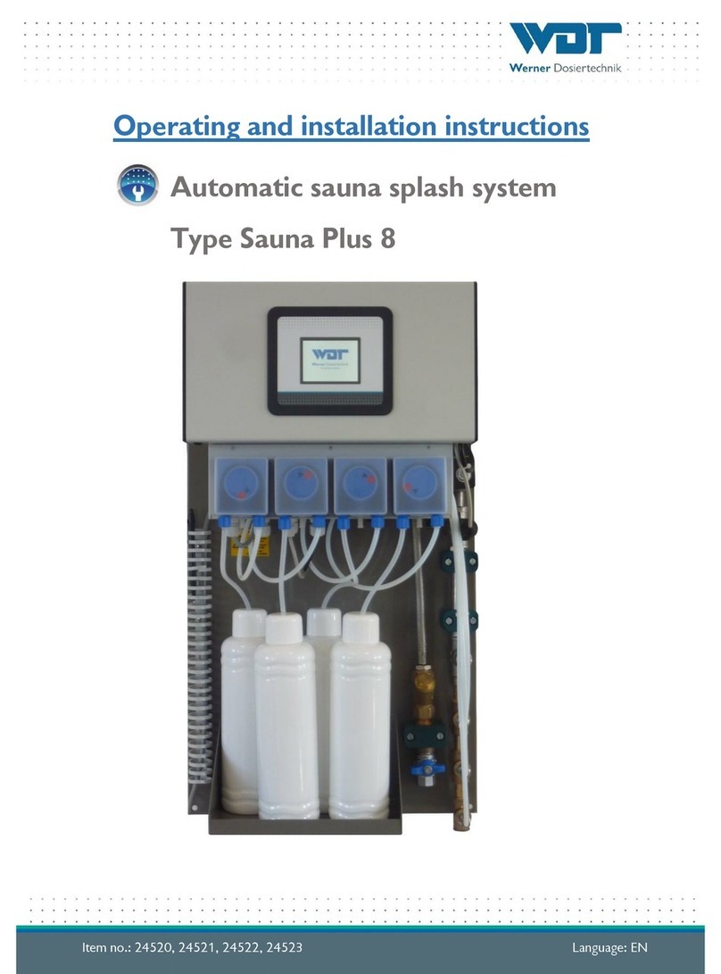 WDT Sauna Plus 8 Operating and installation instructions