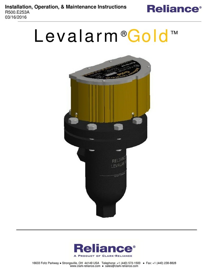 Reliance Levalarm Gold EA100G Series Installation, operation & maintenance instructions