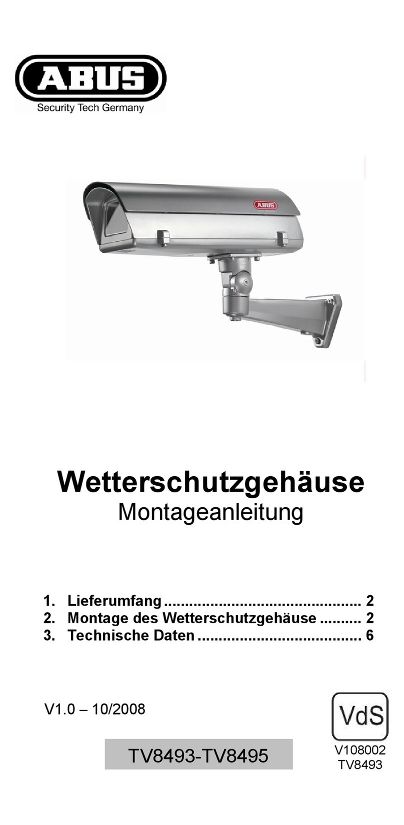 Abus TV8493 installation manual