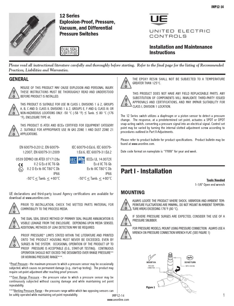 UE 12 Series Installation and maintenance instructions