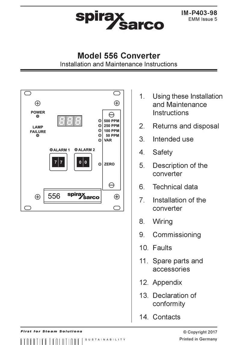 Spirax Sarco 556 Installation and maintenance instructions