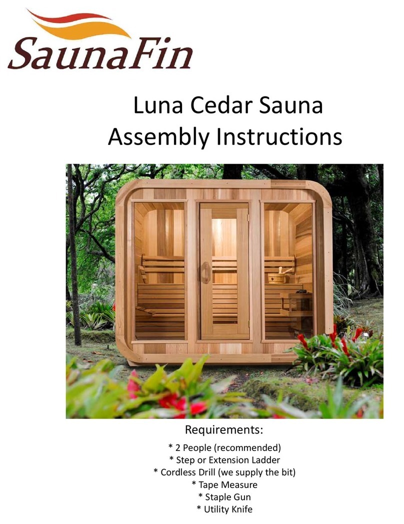 SaunaFin Luna Cedar Assembly instructions SaunaFin Luna Cedar Assembly instructions