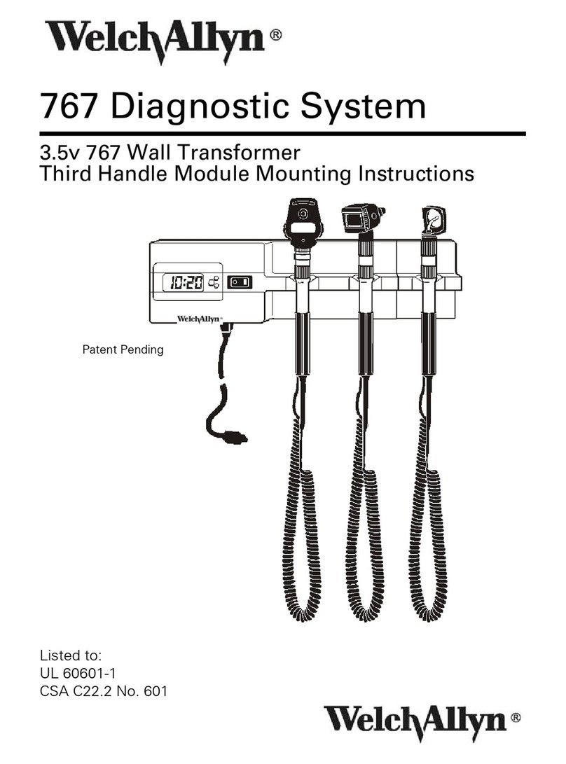 Welch Allyn 767 Mounting instructions
