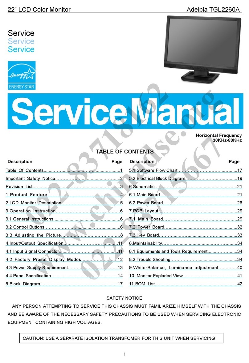 Adelpia TGL2260A Service manual