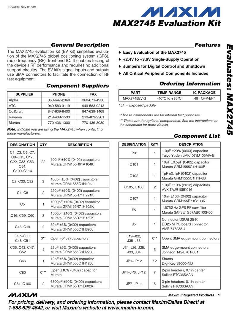 Maxim MAX2745 User manual