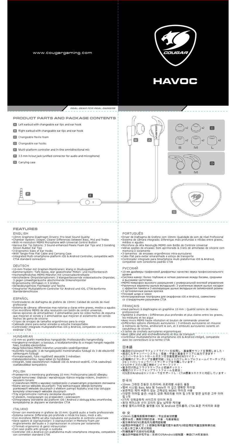 COUGAR Havoc user manual