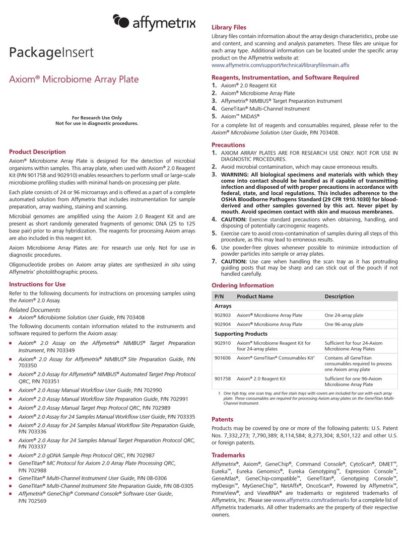 Affymetrix PackageInsert Axiom user guide