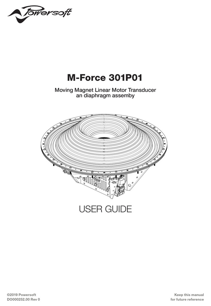 powersoft M-Force 301P01 user guide