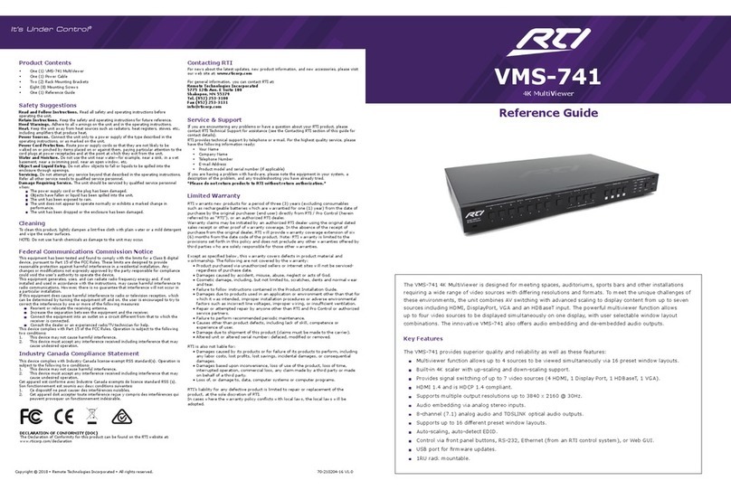 RTI VMS-741 reference guide