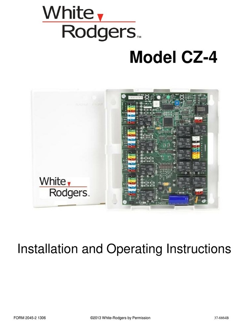 White Rodgers CZ-4 Installation and operating instructions