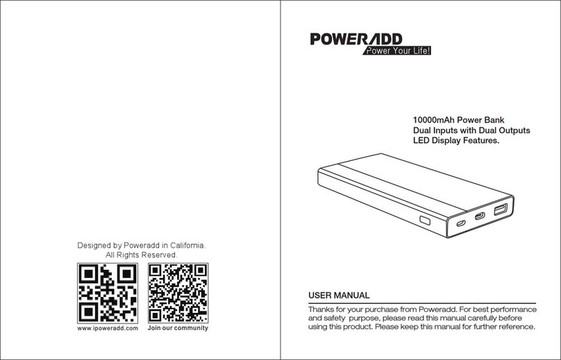 Poweradd MP-3004SL User manual