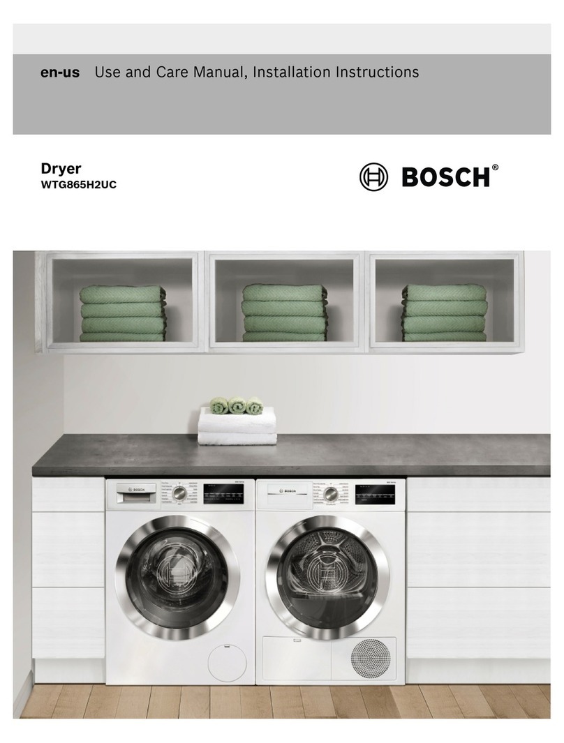 Bosch WTG865H2UC Use and care manual / installation instructions