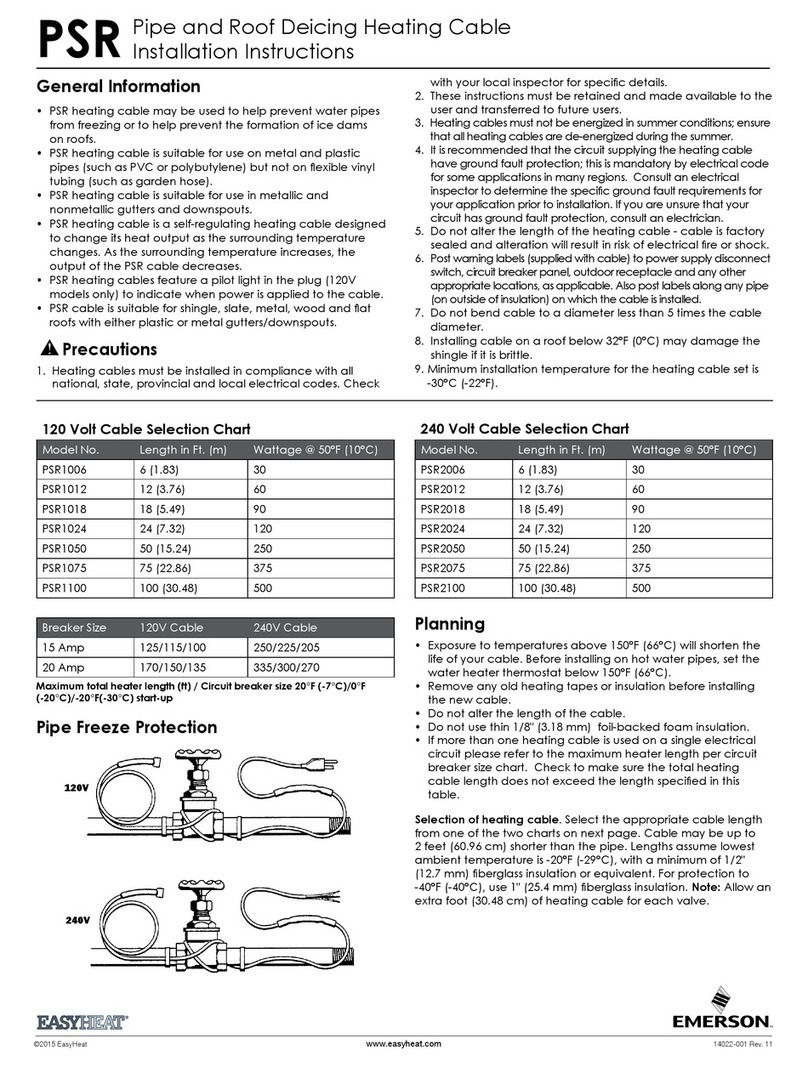 Emerson EASYHEAT PSR1006 User manual