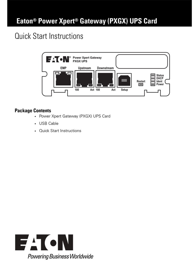 Eaton Power Xpert PXGX Quick start instructions