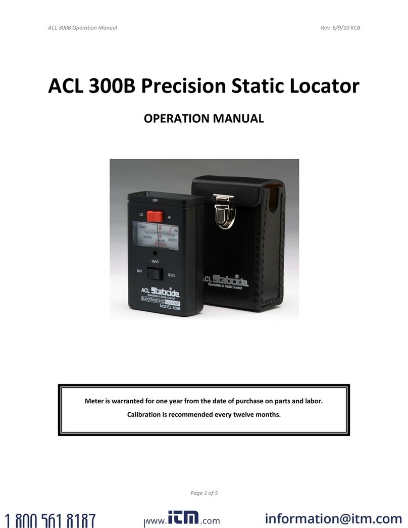 ACL Staticide ACL 300B Operation manual
