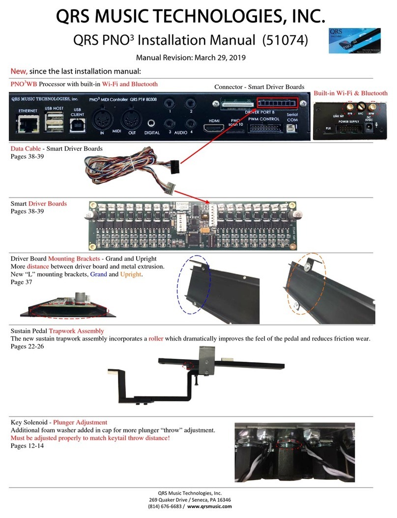 QRS Music Technologies QRS PNO3 installation manual