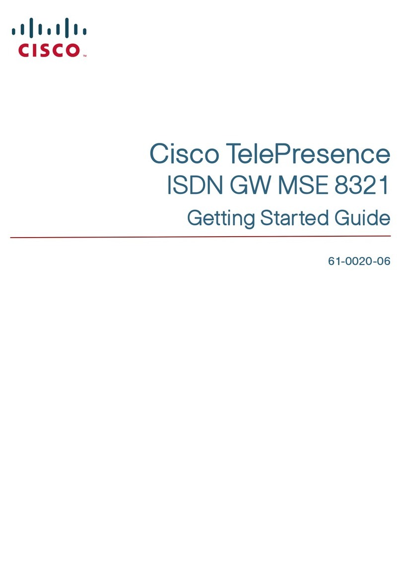 Cisco TelePresence ISDN GW MSE 8321 User manual