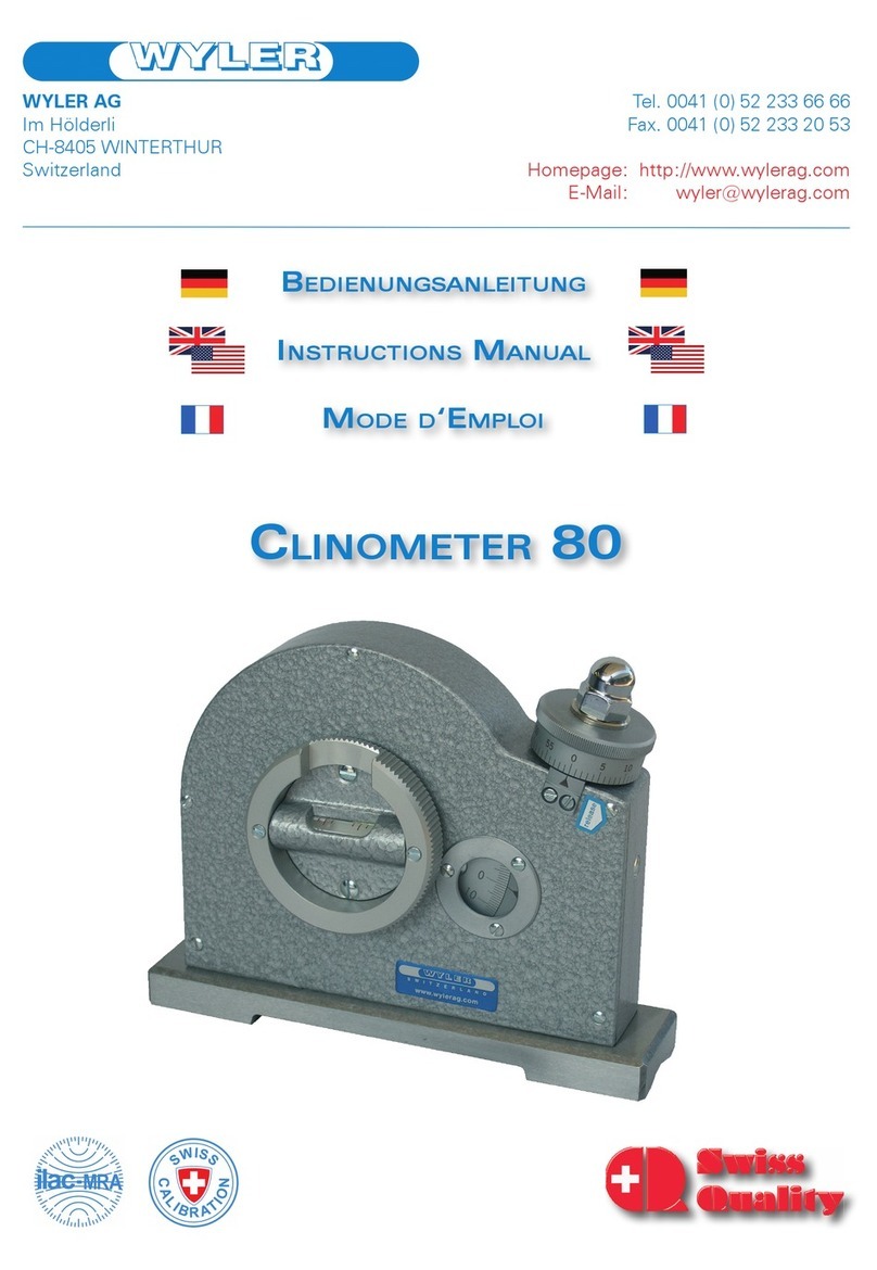 WYLER CLINOMETER 80 User manual WYLER CLINOMETER 80 User manual