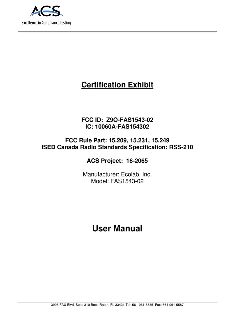 Ecolab FAS1543-02 user manual
