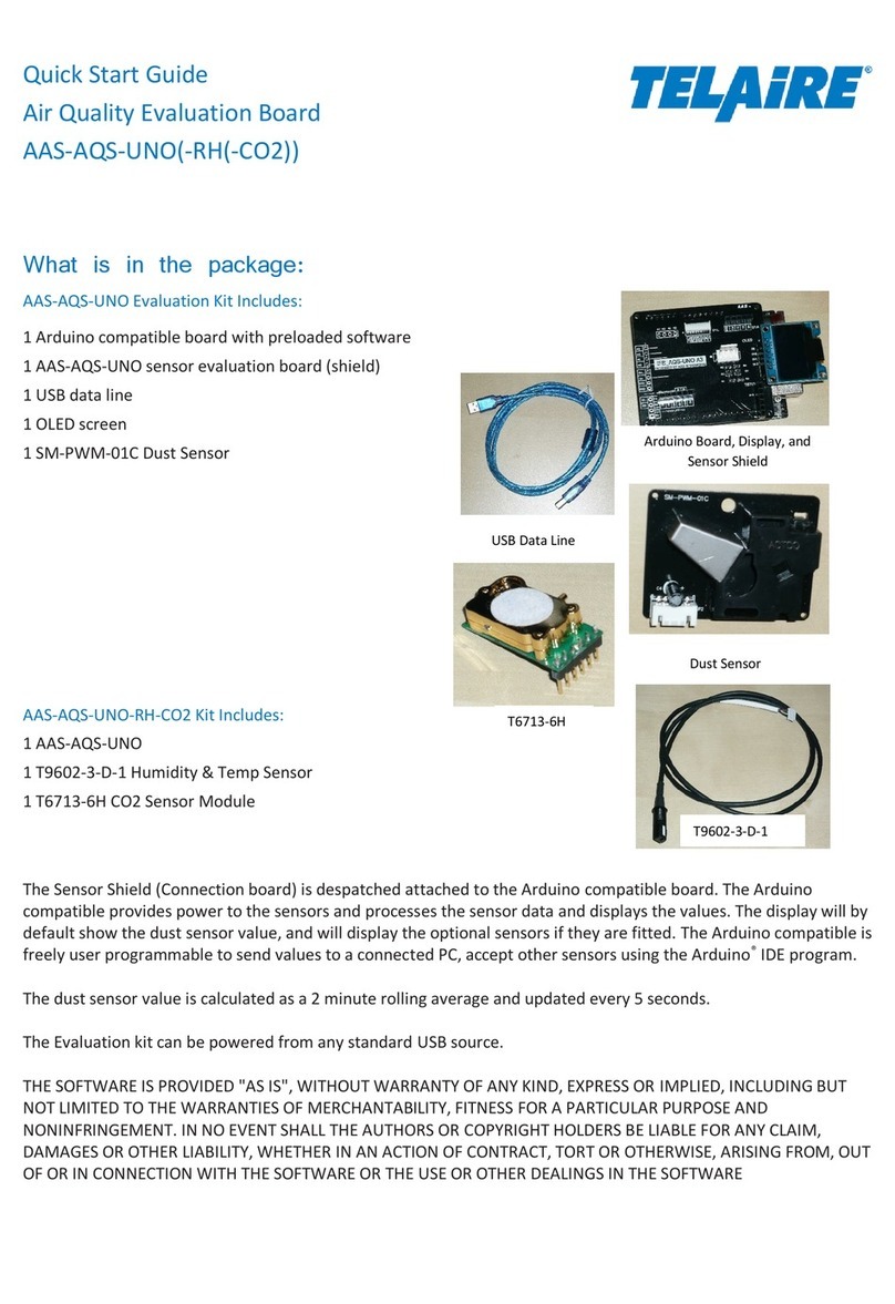 Telaire AAS-AQS-UNO quick start guide