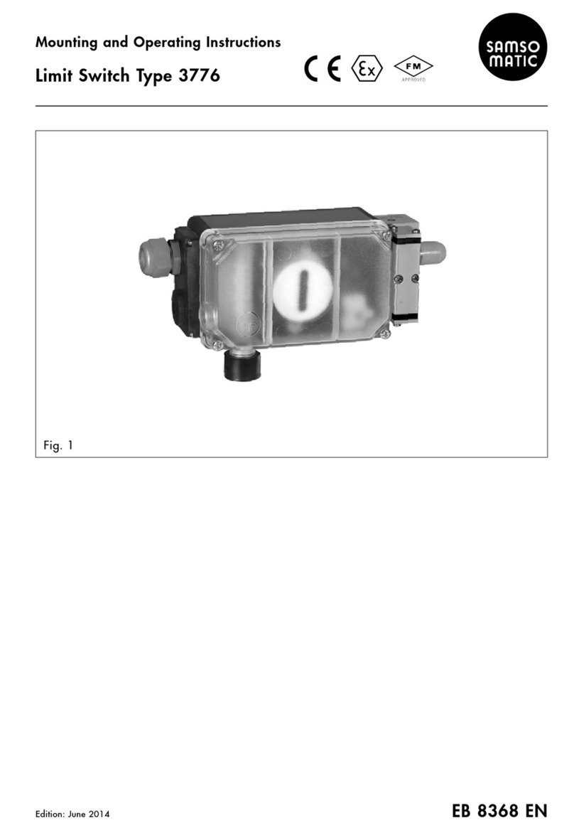 Samsomatic 3776 series Mounting and operating instructions