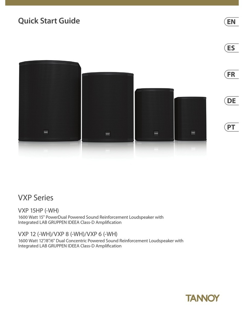 Tannoy VXP SERIES quick start guide