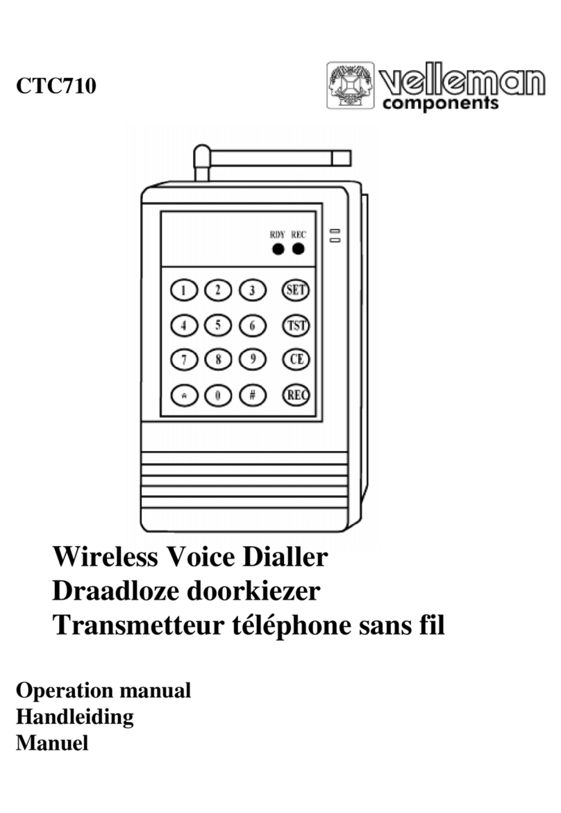 Velleman components CTC710 User manual