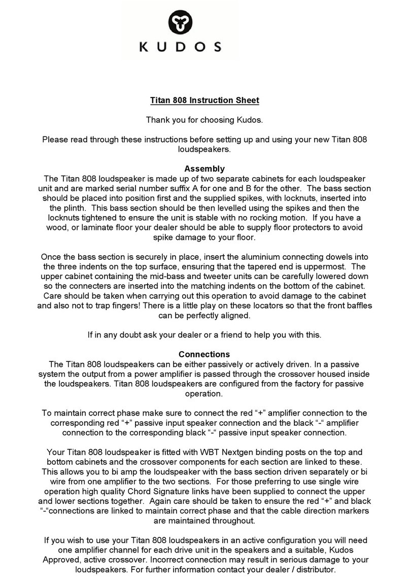 KUDOS Titan 808 instruction sheet